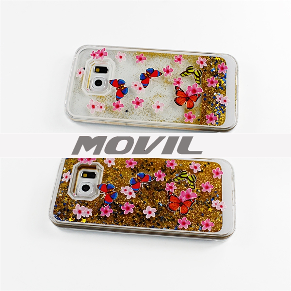 NP-2427 Funda con polvo brillante de estrella estilo para Samsung Galaxy S6 Edge-10